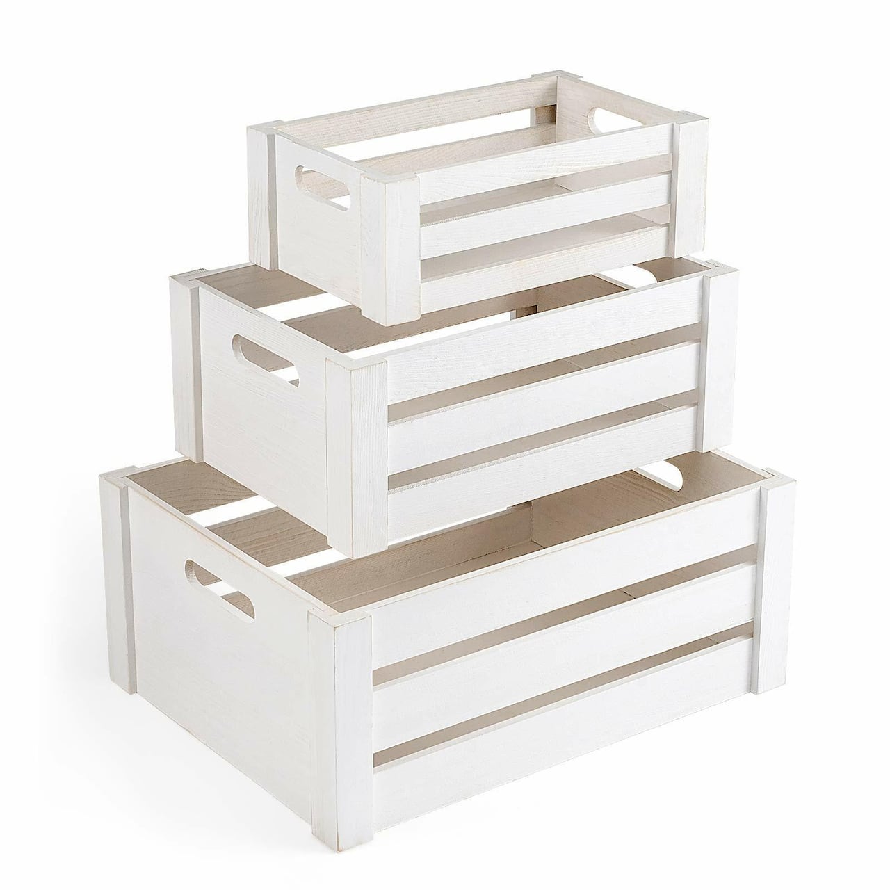 NEX™ Distressed Wood Storage Containers Display Risers Set